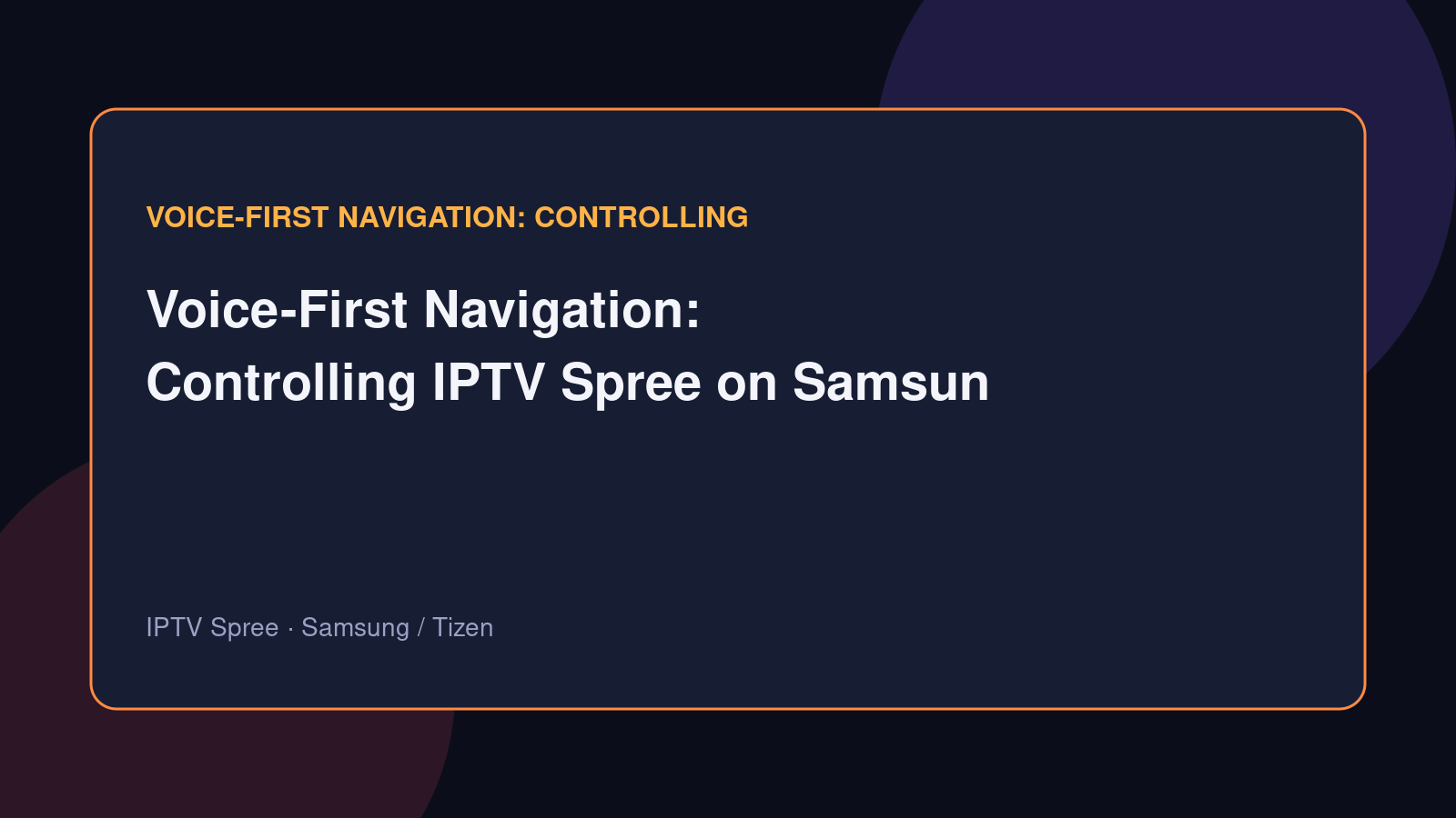 Smart TV in a modern living room utilizing voice-first navigation for IPTV streaming
