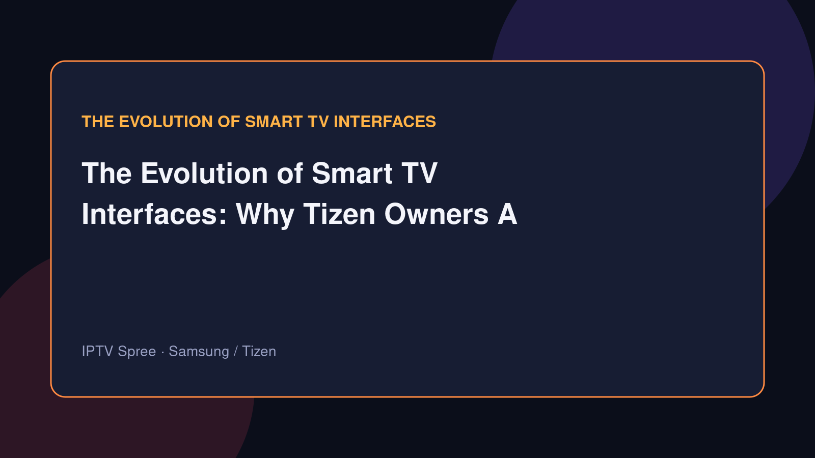 Minimalist Samsung Smart TV displaying a clean, resource-efficient media player interface in a modern living room.
